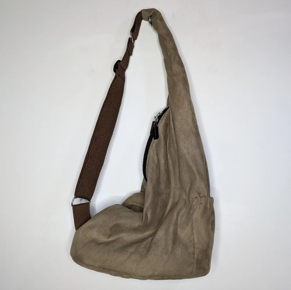 PETEGO X Emanuele Bianchi Tan Padded Crossbody Messenger Dog Cat Pet Carrier